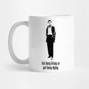 Shawshank Redemptions Get Busy Living (Black) Mug